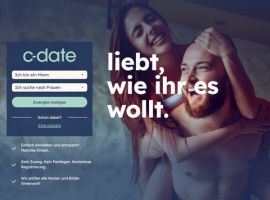 C-Date Screenshot, so sieht die Startseite aus