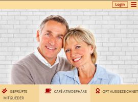 DatingCafe Screenshot, so sieht die Startseite aus